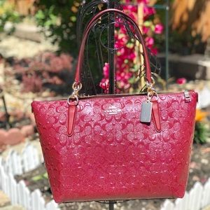 Coach Signature Patent Ava Tote